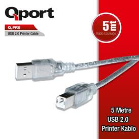 QPORT USB2.0 5M YAZICI KABLOSU (Q-PR5)